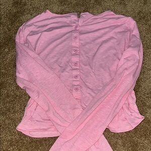 Amazon Pink Button-Up Blouse
